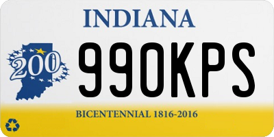 IN license plate 990KPS