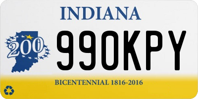 IN license plate 990KPY