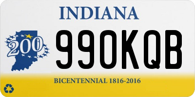 IN license plate 990KQB