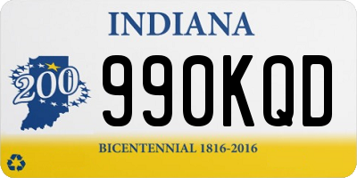 IN license plate 990KQD