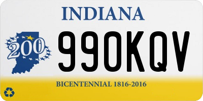 IN license plate 990KQV