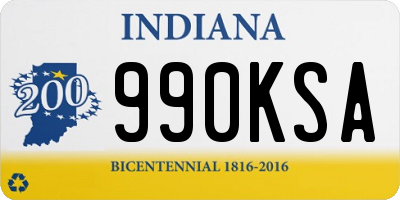 IN license plate 990KSA