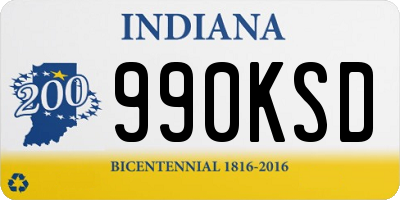 IN license plate 990KSD