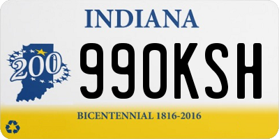 IN license plate 990KSH