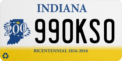 IN license plate 990KSO