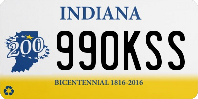 IN license plate 990KSS