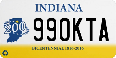 IN license plate 990KTA