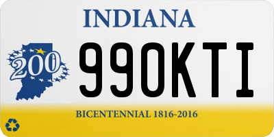 IN license plate 990KTI