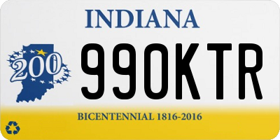 IN license plate 990KTR