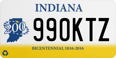 IN license plate 990KTZ