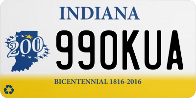 IN license plate 990KUA