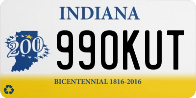 IN license plate 990KUT