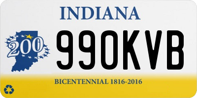 IN license plate 990KVB