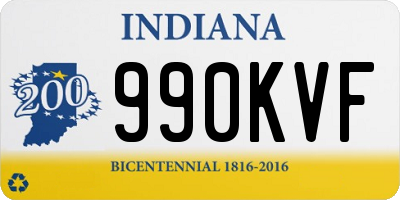 IN license plate 990KVF