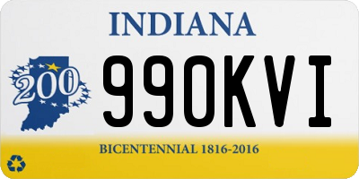 IN license plate 990KVI