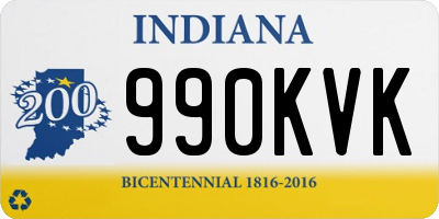 IN license plate 990KVK