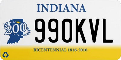 IN license plate 990KVL