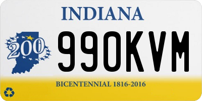 IN license plate 990KVM