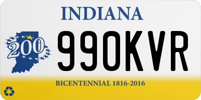 IN license plate 990KVR