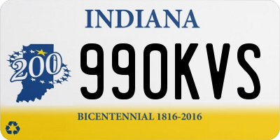 IN license plate 990KVS