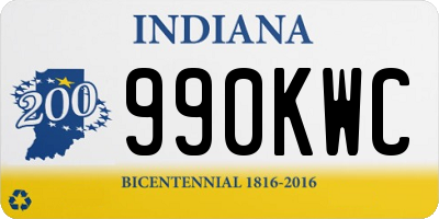 IN license plate 990KWC