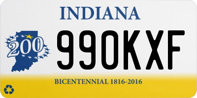 IN license plate 990KXF