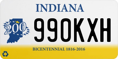 IN license plate 990KXH