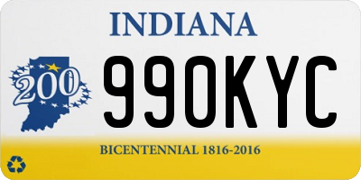 IN license plate 990KYC