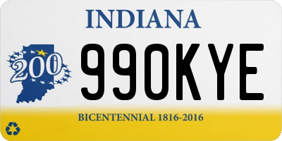 IN license plate 990KYE