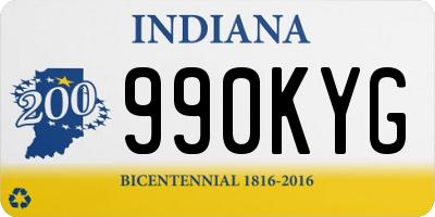 IN license plate 990KYG