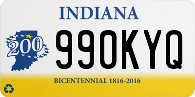 IN license plate 990KYQ