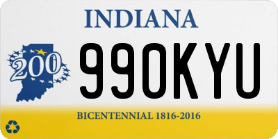 IN license plate 990KYU