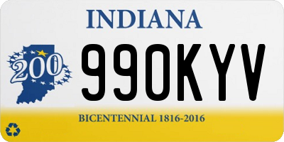 IN license plate 990KYV