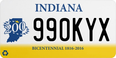 IN license plate 990KYX