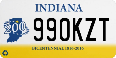 IN license plate 990KZT