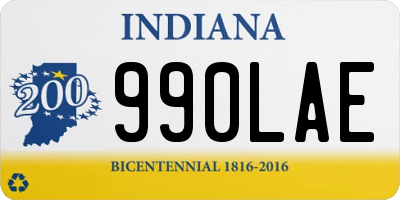 IN license plate 990LAE