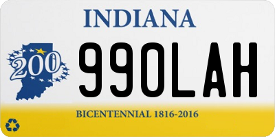 IN license plate 990LAH