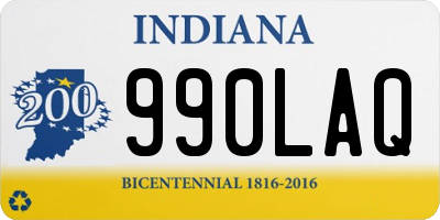 IN license plate 990LAQ