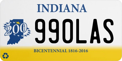 IN license plate 990LAS