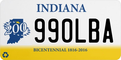 IN license plate 990LBA