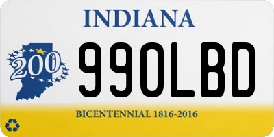 IN license plate 990LBD