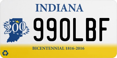 IN license plate 990LBF