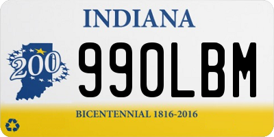 IN license plate 990LBM