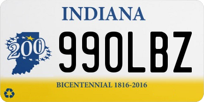 IN license plate 990LBZ