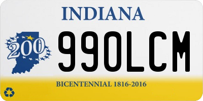 IN license plate 990LCM