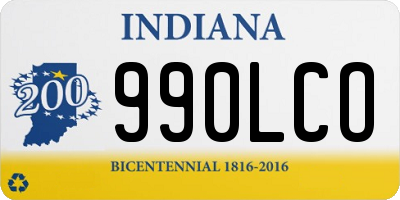 IN license plate 990LCO