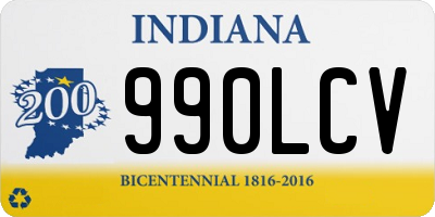 IN license plate 990LCV