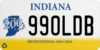 IN license plate 990LDB