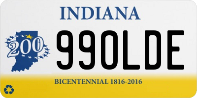 IN license plate 990LDE