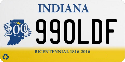 IN license plate 990LDF